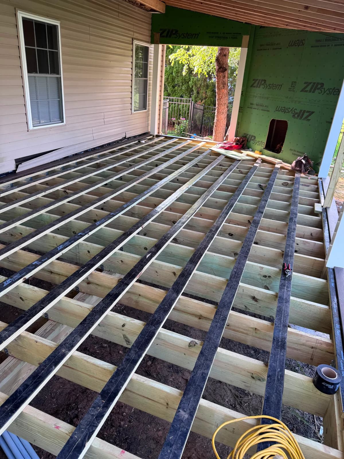 Framing project in New Jersey, before the work
